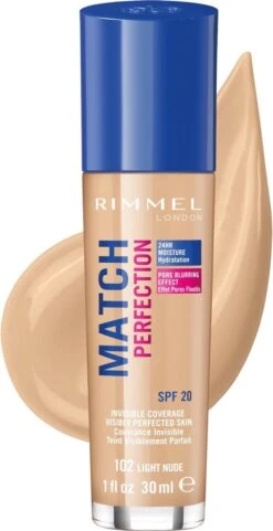 Rimmel London Match Perfection Foundation 102 Light Nude -Maquillage Cosmetics 616x1200
