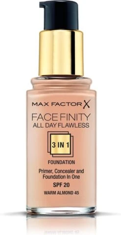 Max Factor Facefinity All Day Flawless 3-in-1 Liquid Foundation - 045 Almond -Maquillage Cosmetics 622x1200 4