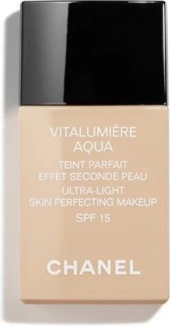 Chanel Vitalumiere Aqua Foundation - 30 Beige - SPF15 - 30 Ml -Maquillage Cosmetics 626x1200 1