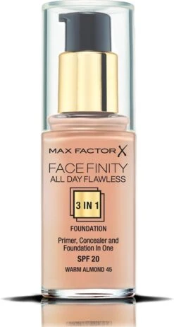 Max Factor Facefinity All Day Flawless 3-in-1 Liquid Foundation - 045 Almond -Maquillage Cosmetics 641x1200 4
