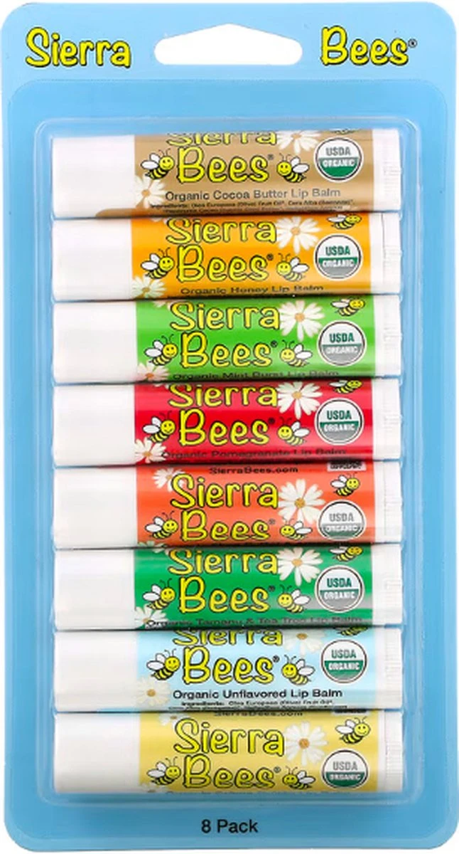 Sierra Bees Lippenbalsems Bijenwas - 8 Pack 3 Sierra Bees Lippenbalsems Bijenwas - 8 Pack