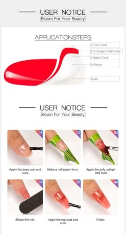 Polygel- Polygel Kit- Polygel Nagels- Polygel Kleuren- 30ML - Polygel Set- 3 Kleuren Polygel - Gel Solution - Nale File 2 - Nail Brush 1 - 12 PCS Tips 1 - Decoration - Nagellamp - Base Gel - Top Coat 1 -Maquillage Cosmetics 646x1200 9