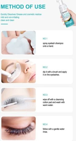 Sevich Wimper Extensions Cleanser - Wimpershampoo - Lash Foam Shampoo - Lash Cleanser - Wimper-shampoo - Assortiment 'Het Gemak' -Maquillage Cosmetics 648x1200 2