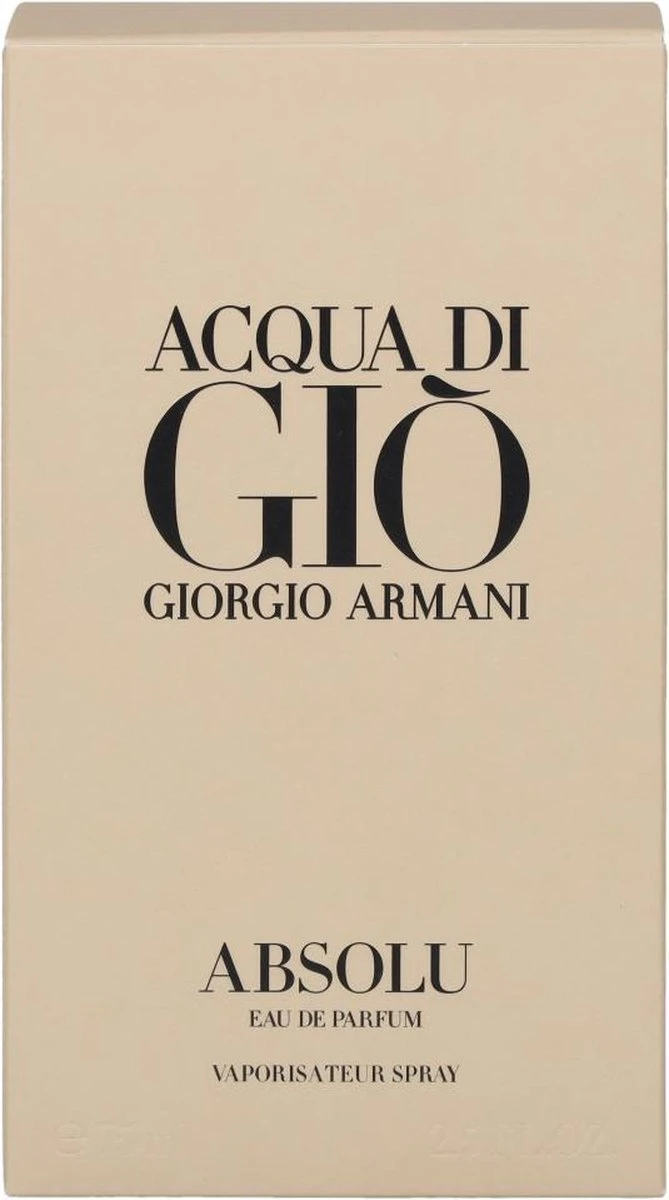 Giorgio Armani Acqua Di Gio Absolu 75ml - Eau De Parfum - Herenparfum 5 Giorgio Armani Acqua Di Gio Absolu 75ml - Eau De Parfum - Herenparfum – Image 3