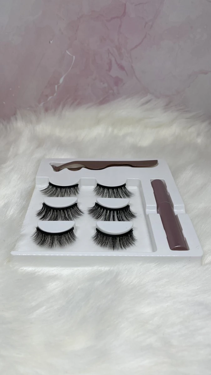 Magnetische Eyeliner En Magnetiche Wimpers - 3 Paar Nepwimpers - 3D Fake Lashes - Inclusief Pincet-natural 8 Magnetische Eyeliner En Magnetiche Wimpers - 3 Paar Nepwimpers - 3D Fake Lashes - Inclusief Pincet-natural – Image 6