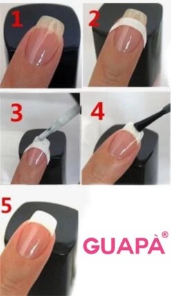 GUAPÀ® French Manicure Stickers | Tip Guides | Nagel Sjablonen | Smile Line Nagels | 5 X 51 Nagelstickers -Maquillage Cosmetics 695x1200 4