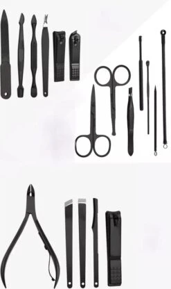 Without Lemon - Manicure Pedicure 18 In 1 Set - Nagel Trimmer Nagelschaar Bokkenpoot Nagelverzorging - Zwart Luxe Etui -Maquillage Cosmetics 713x1200 6