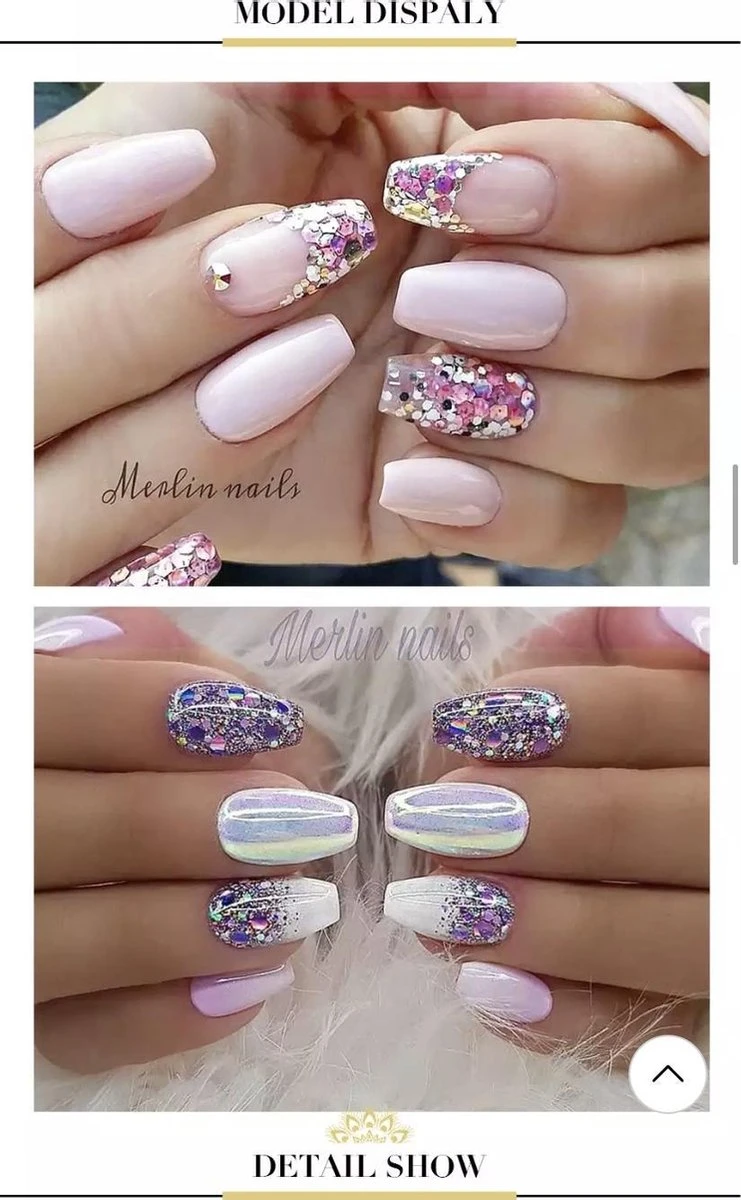 Nail Art Glitter Schubben Champagne Rosé / Goud + Kwastje |Glitter Pailletjes | Rhinestones | Nagelversiering 4 Nail Art Glitter Schubben Champagne Rosé / Goud + Kwastje |Glitter Pailletjes | Rhinestones | Nagelversiering – Image 2