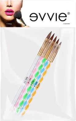 Evvie Acryl Penselen Voor Kunstnagels En Nailart - Set Van 5 -Maquillage Cosmetics 757x1200 7