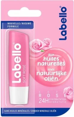 Labello - Lippenbalsem Soft Rosé - Lipverzorging - Lipbalm - Droge Lippen - 24 Uurs Werking - Dames - Meisjes - Kunststof - Roze