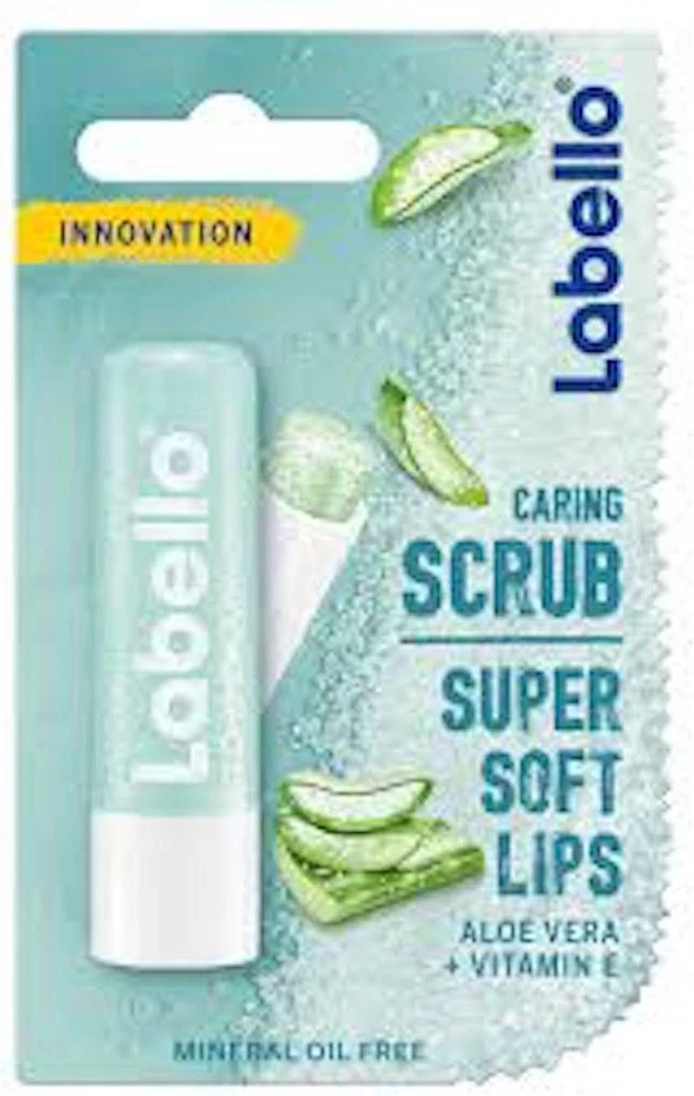 Labello Verzorgende Lipscrub Aloe Vera - Verzorgende Carin Scrub Balsem 3 Labello Verzorgende Lipscrub Aloe Vera - Verzorgende Carin Scrub Balsem