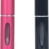 Merkloos Mini Hervulbare Parfum Fles – Spray – Draagbare Fles – Verstuiver Fles Reizen - 2pack Zwart En Roos -Maquillage Cosmetics 799x1200 28
