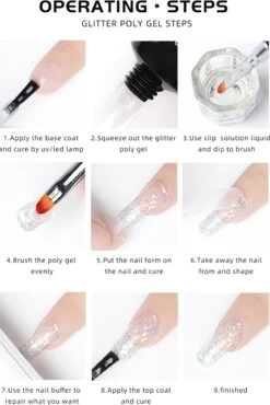 Elvi Polygel Starterskit -Complete Set Inc. USB UV/Led Mini Lamp-6x15g Polygel Kleuren Blauw - Nagelverlenging Polyacryl UV Nagellak-Quick Extension Temperature Color Changing Gel Blue Green -Maquillage Cosmetics 802x1200 9