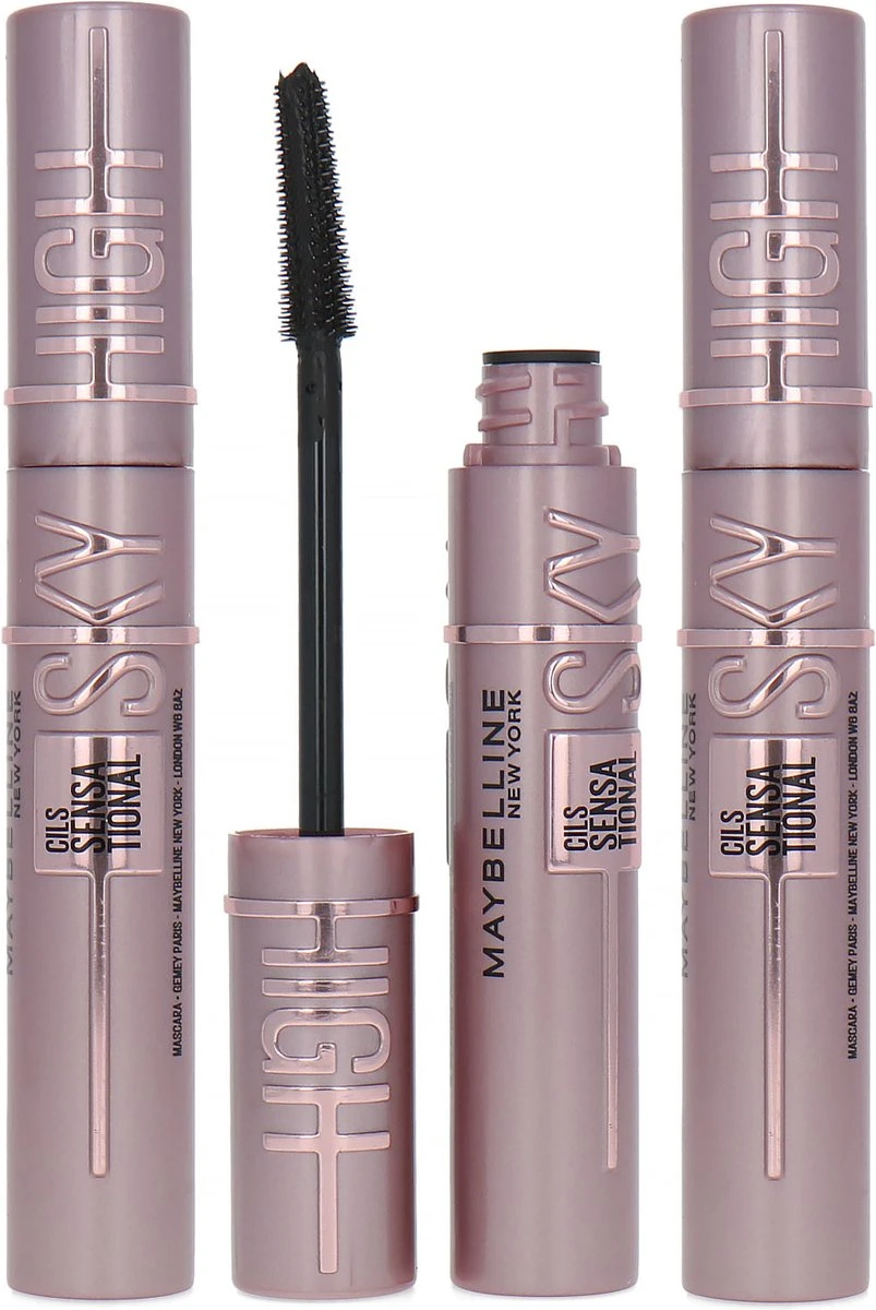 3x Maybelline Lash Sensational Sky High Mascara Very Black - Zwart 8 3x Maybelline Lash Sensational Sky High Mascara Very Black - Zwart – Image 6