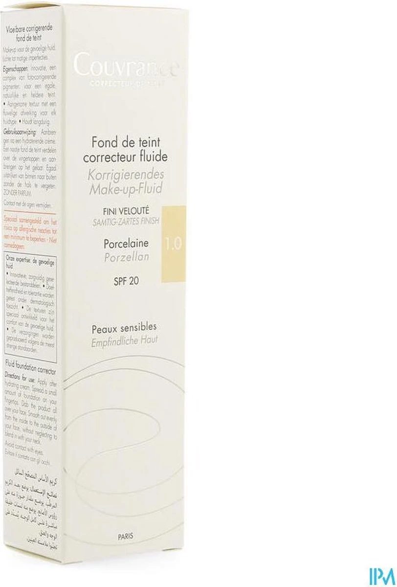 Avene Couvrance Fluid Foundation Corrector SPF20 30ml 6 Avene Couvrance Fluid Foundation Corrector SPF20 30ml – Image 4
