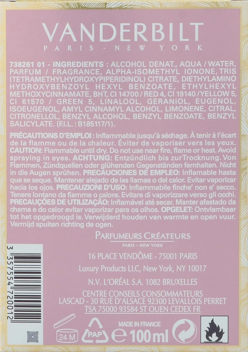 Vanderbilt Gloria 100 Ml - Eau De Toilette - Damesparfum 6 Vanderbilt Gloria 100 Ml - Eau De Toilette - Damesparfum – Image 4