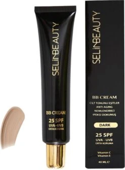 Selin Beauty BB Cream Dark SPF 25, Hydrateert, Egaliseert En Corrigeert, Vermindert Roodheid, Geeft Een Gelijkmatige Teint, Geeft Je Huid Direct Een Boost.
