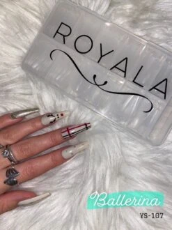Royala 107 - Ballerina Coffin Binnen En Buiten Full Frosted - Full Cover - Nageltips - Nepnagels - Plaknagels - In Assortimentsbox - 120 Stuks 12 Maten - Voor Gellak Acrylnagellak En PolyGel Nagels - Royala Frosted Tips Line -Maquillage Cosmetics 899x1200 32