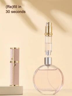 Hervulbare Parfumverstuiver-5ml-Mini Parfumverstuiver-Kleine Spuitfles Voor Parfum-Lege Parfumflesje Voor Op Reis Glasspray Draagbaar Parfumpakket Met Lederen Hoes - Mandarijn Groen -Maquillage Cosmetics 900x1200 112