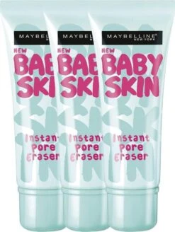 Maybelline Babyskin Pore Eraser Primer - Transparant - 3 Stuks - Voordeelverpakking -Maquillage Cosmetics 905x1200