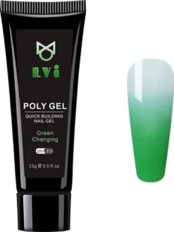 Elvi Polygel Starterskit -Complete Set Inc. USB UV/Led Mini Lamp-6x15g Polygel Kleuren Blauw - Nagelverlenging Polyacryl UV Nagellak-Quick Extension Temperature Color Changing Gel Blue Green -Maquillage Cosmetics 905x1200 9