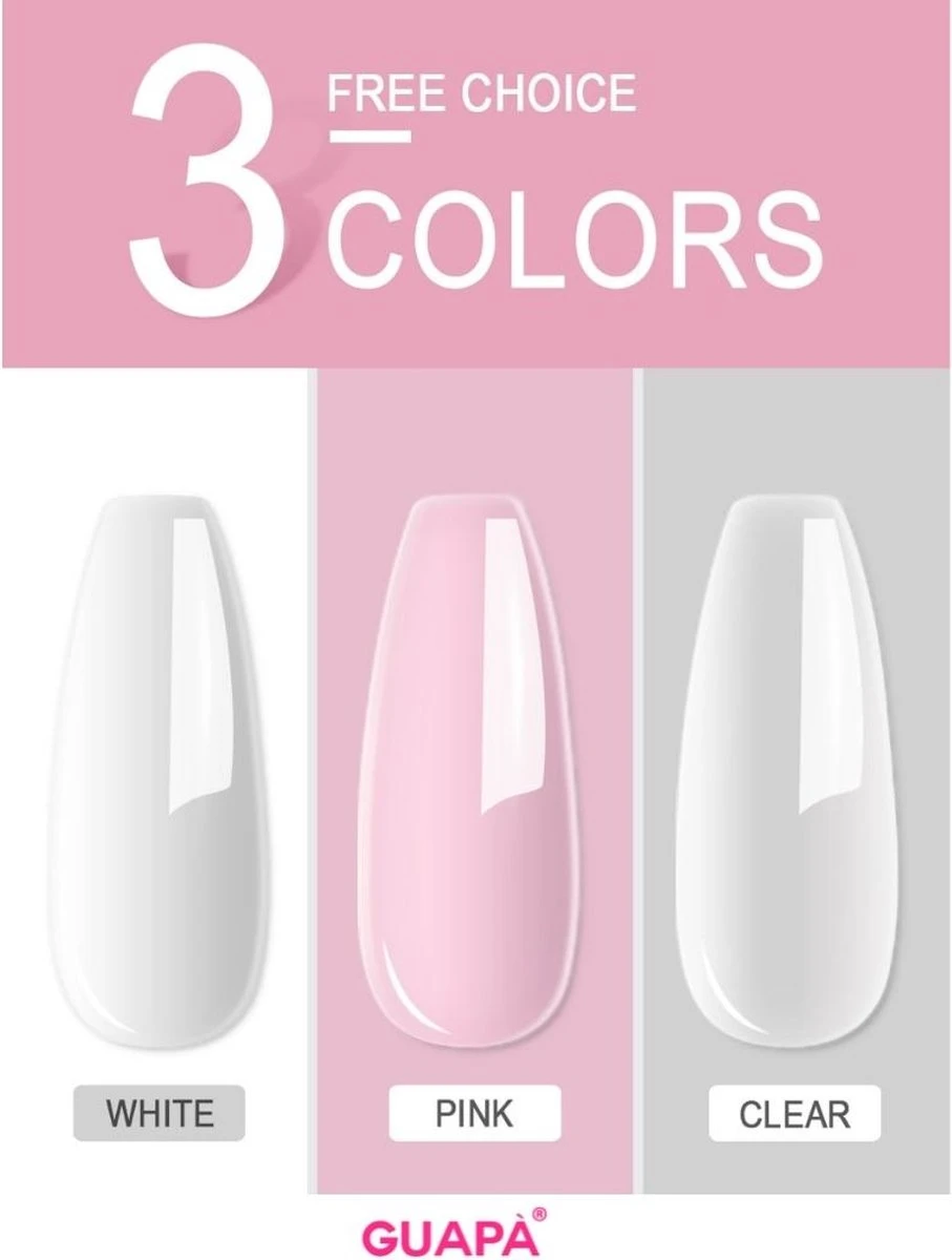 GUAPÀ® Acryl Starterspakket Pink Clear White | Acryl Poeder | Acrylic Liquid | Acryl Penselen | Dappendish | Acryl Nagels | Professionele Kwaliteit | Nepnagels 5 GUAPÀ® Acryl Starterspakket Pink Clear White | Acryl Poeder | Acrylic Liquid | Acryl Penselen | Dappendish | Acryl Nagels | Professionele Kwaliteit | Nepnagels – Image 3