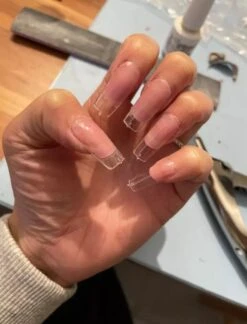 Merkloos Gel Soft Flex Tips Nail Extension Full Cover Squared Pre Shaped - Square Shape Press On Nails - Vierkant Nagels Van Hoge Kwaliteit False Tips Plaknagels Met Lijm Nepnagels 240ps Fake Nails - Nageltips Transparant / Clear Tips + Nagelvijl + Nagellijm -Maquillage Cosmetics 916x1200 5