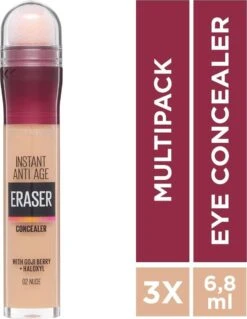 Maybelline Eraser Eye Concealer - Nude - 3 Stuks Voordeelverpakking -Maquillage Cosmetics 930x1200 2