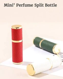 Hervulbare Parfumverstuiver-5ml-Mini Parfumverstuiver-Kleine Spuitfles Voor Parfum-Lege Parfumflesje Voor Op Reis Glasspray Draagbaar Parfumpakket Met Lederen Hoes - Mandarijn Groen -Maquillage Cosmetics 963x1200 9