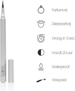 Blèzi® Liquid Eye Liner Pen 10 Intense Black - Eyeliner Zwart Waterproof - Mat Zwart -Maquillage Cosmetics 984x1200 2