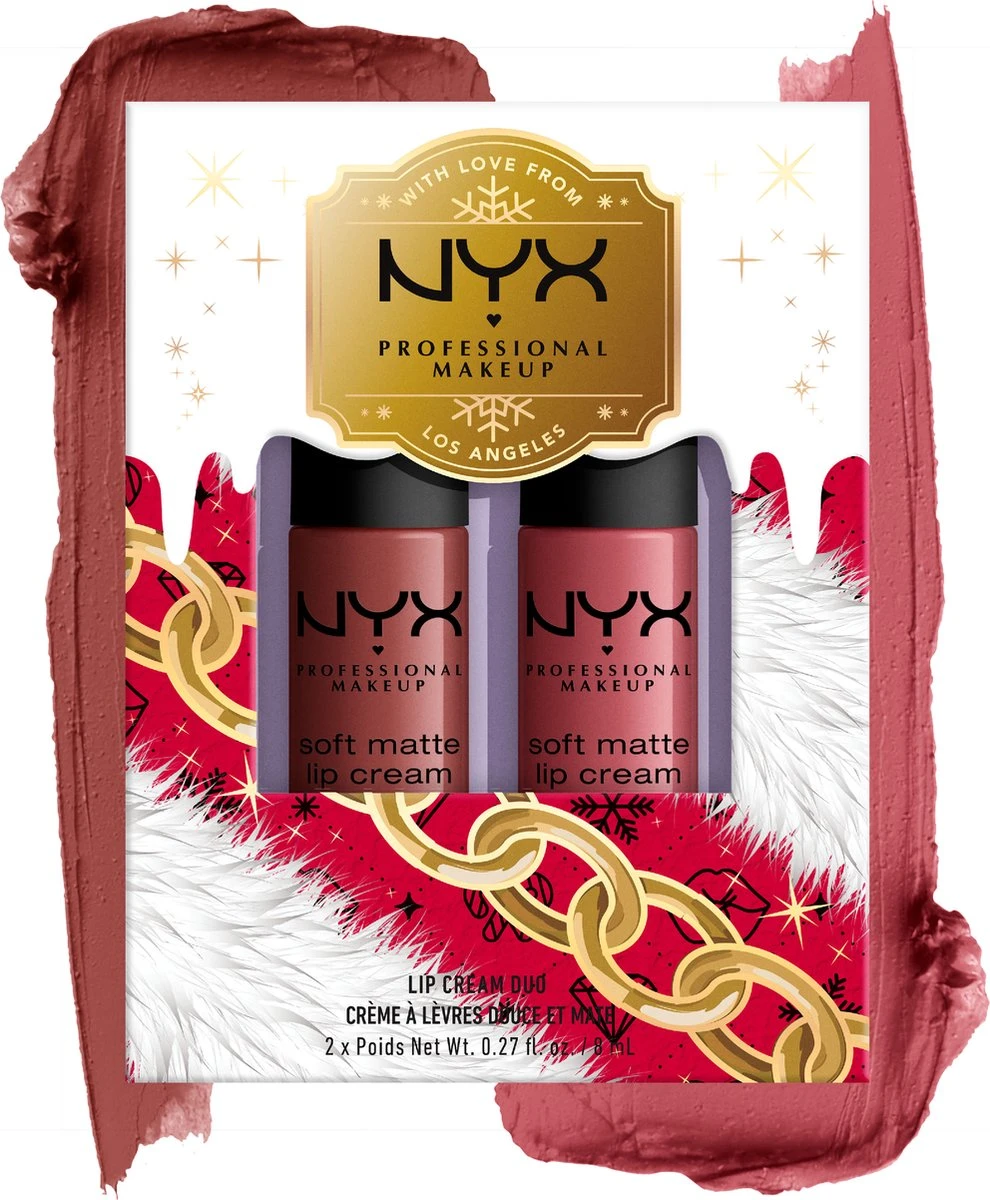 NYX Professional Makeup - Holidays 2022 Mrs Claus - Soft Matte Lip Cream Duo 02 - Roze 6 NYX Professional Makeup - Holidays 2022 Mrs Claus - Soft Matte Lip Cream Duo 02 - Roze – Image 4